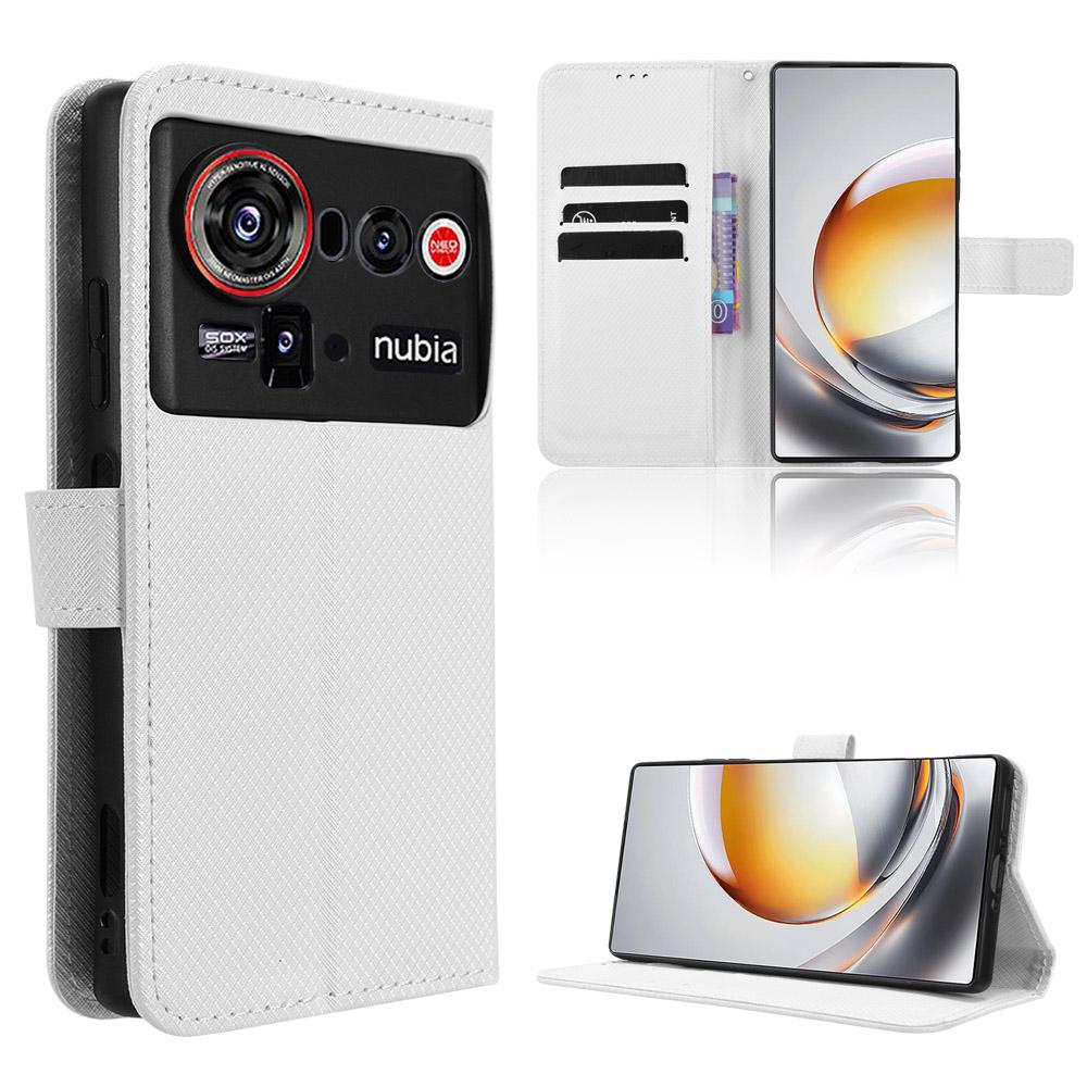 

Чохол-книжка для ZTE nubia Z80 Ultra зі Шкіри PU, Чохол для Телефону з Повноцінним Захистом [Захист від RFID] Чохол-Гаманець for ZTE nubia Z80 Ultra білий