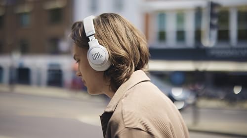 JBL LIVE 770 NC Style/Design/Hybrid Noise Cancelling/Bluetooth Compatible/Multi-Point/Over-Ear Headphones/White/JBLLIVE770NCWHT