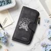 Retro Printed Long Wallet Large Capacity Multi Card Slot Durable Fashion Purse