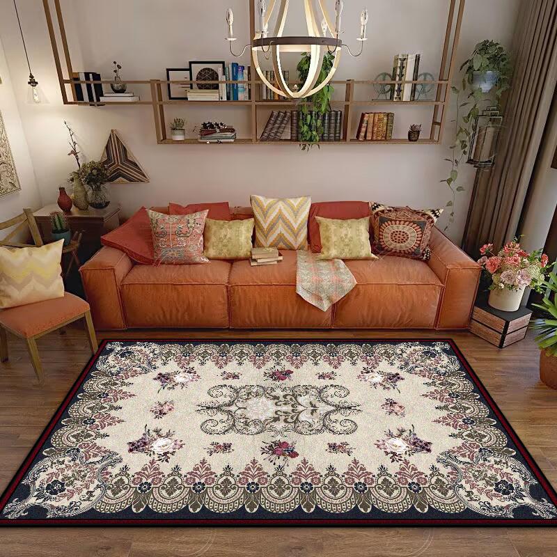 Böhmisch Große Größe Rutschfest Dekoration Zuhause Wohnzimmer Teppich Weich Faltbar Raumdeko Schlafzimmer Teppich Einfache Reinigung Sofa Tischmatte