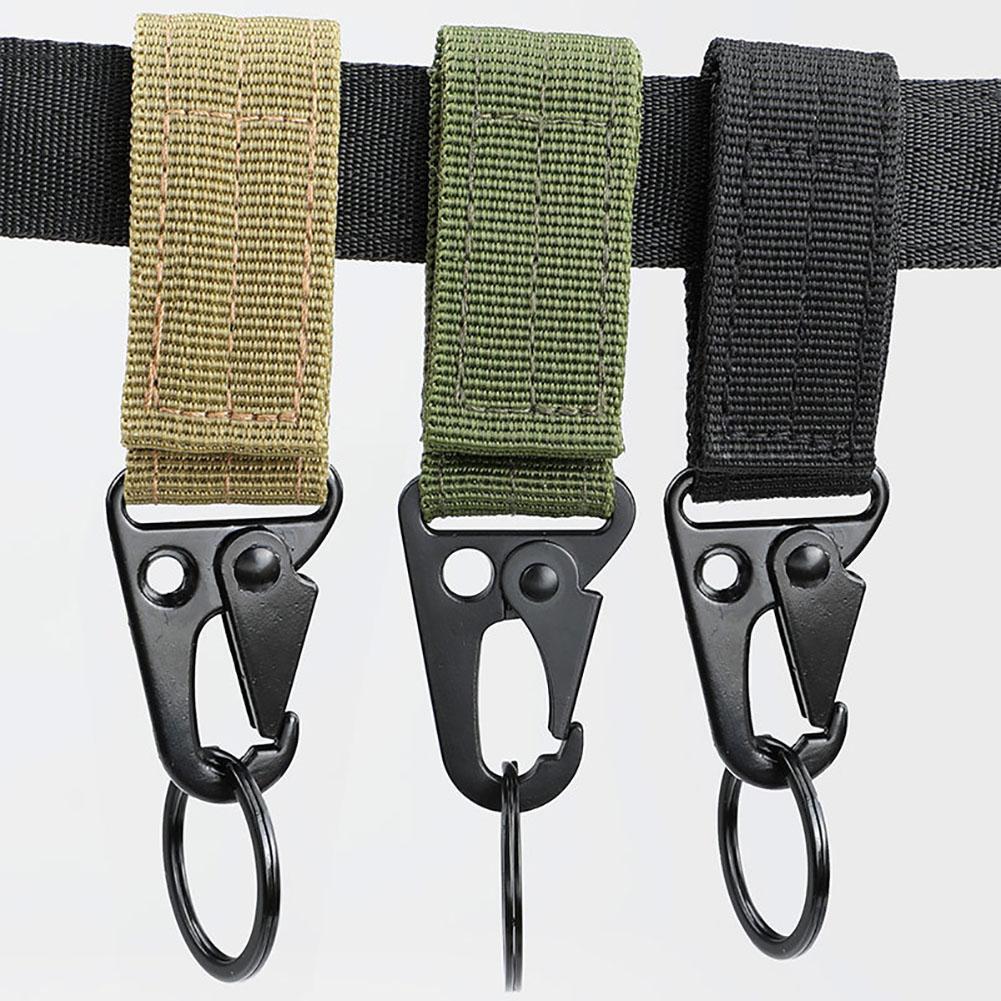 6pcs Tactical Clip Buckle Multifunctional Carabiner Lock Keychain Holder Hanger For Outdoor Sport Hiking Climbing Camping