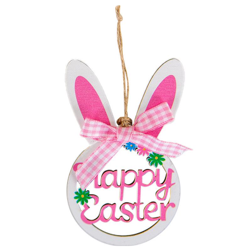Easter DIY Painted Wooden Rabbit Hanging Ornaments 10cm x 6cm x 0.3cm