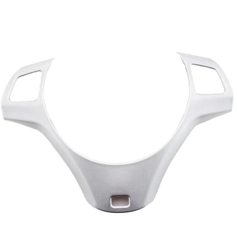 

Углеродное волокно, панель рулевого колеса автомобиля, декоративная крышка, накладка, литая наклейка для BMW 1 3 серии E87 E90 E92 E93 2005-2012 серебряный