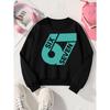 European Sizes  Kids' Casual Sweatshirt Printed Round Neck Pullover, Kids' Round Neck Sweatshirt with Fashion "67" Theme Feature Print for Kids