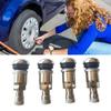 4 Pcs Tire Valve Bolt In Stem Tubeless Valve Stem Cap For Bbs Alloys Wheels Chrome Silver Metal Car