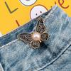 1 Pair Adjustable Butterfly Jeans Waist Clip, Detachable No Sew Waistband Resizer, Magic Waist Reducer Button