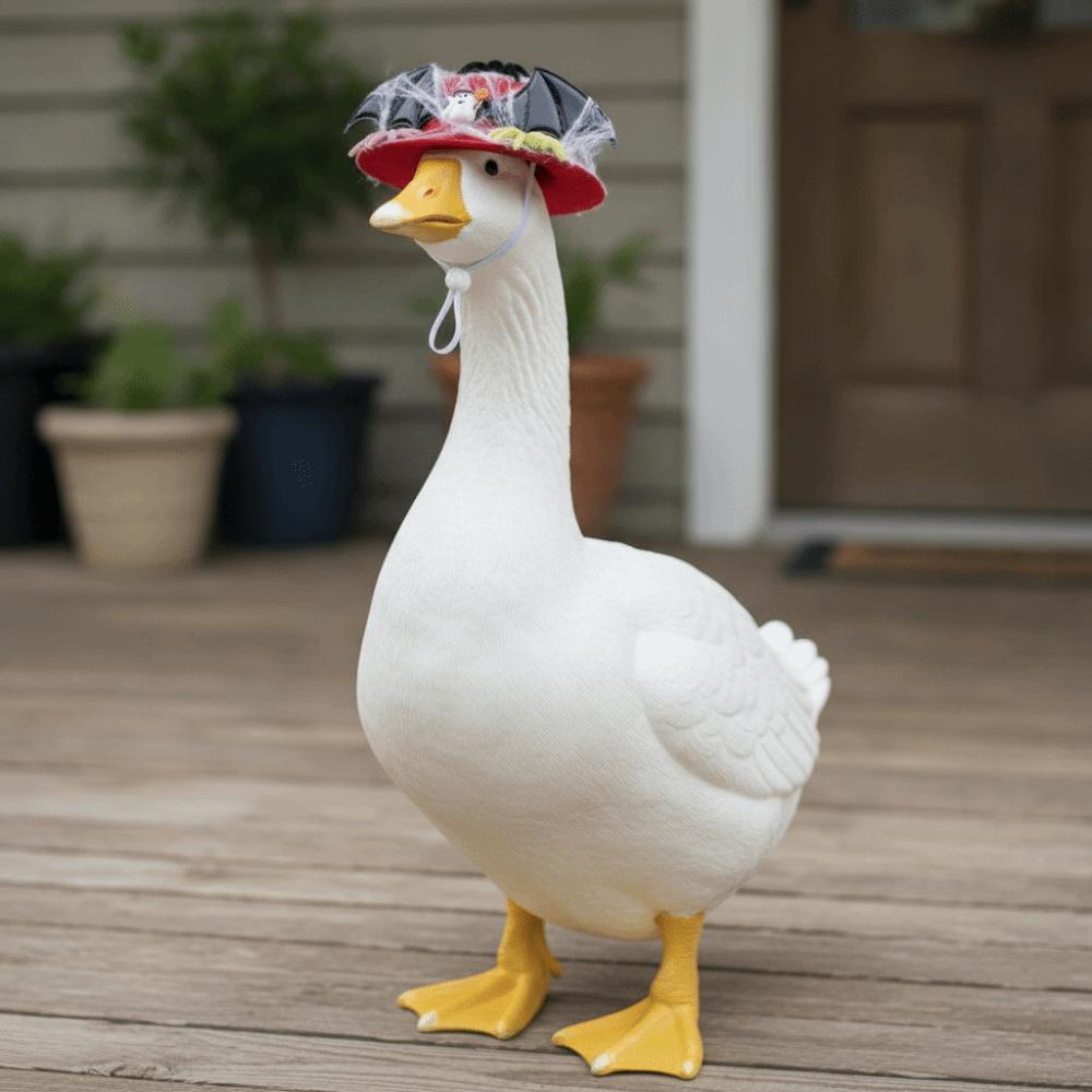 Bat Wings Halloween Goose Outfits Fake Cobweb Lawn Goose Clothes  Yard Ornaments