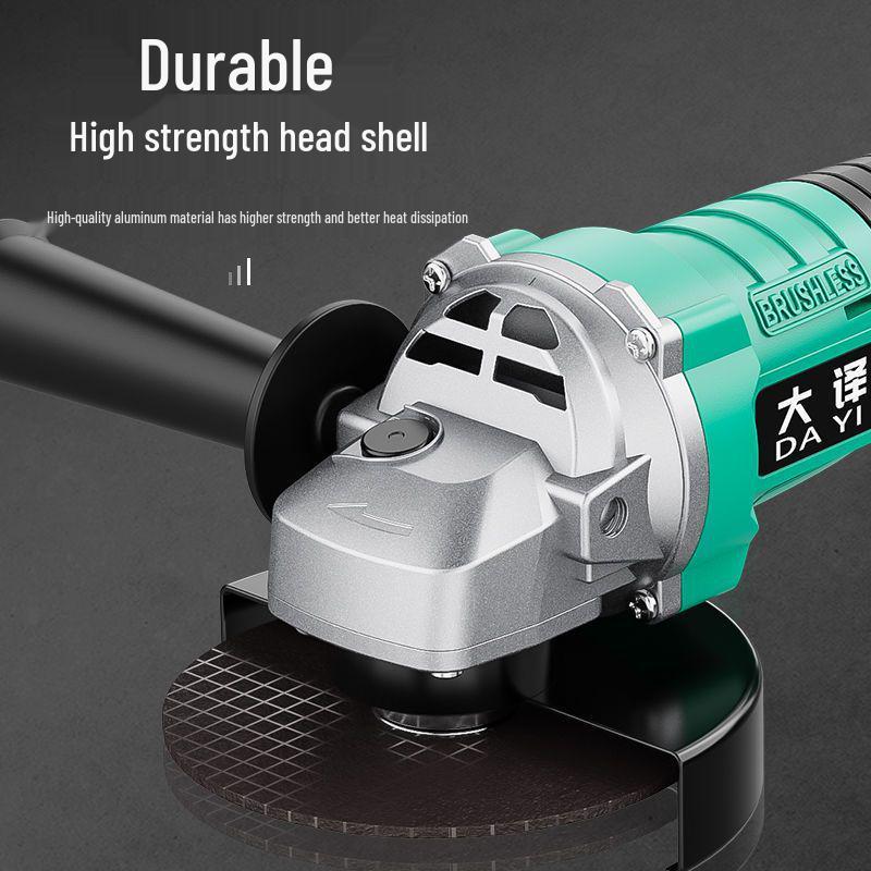 Brushless Angle Grinder with Lithium Battery - Multifunctional Grinder, Polisher, and Cutting Tool with Grinding Wheel.