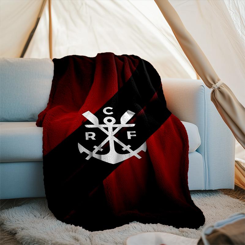 1PC Fla-mengo Club Crest Printed Soft Flannel Blanket Throw for Adult Bedroom Living Room Sofa Camping Travel Fan gifts Christmas Gifts