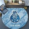 Custom Name Futebol Clube Do Porto Round Area Rug,Carpet Rug for Living Room Bedroom Sofa Playroom Decor,Non-slip Floor Mat