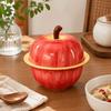 Cute Ceramic Saucepan with Lid Large Capacity Non-Stick Food Fruit Bowl Decorative Porcelain Creative Steamed Egg Pot
