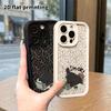 Phone Case: 2D Flat Design Suitable for iPhone 18 17 16 15 14 13 Pro Tiered Protective Case, Working Cat, Christmas and Halloween Gifts