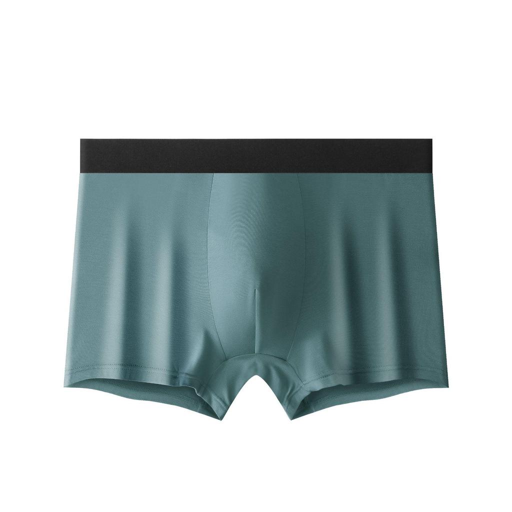 Men's Combed Cotton Boxer Briefs with Breathable Graphene Antibacterial Crotch – Large Size, Ultra-Comfortable.