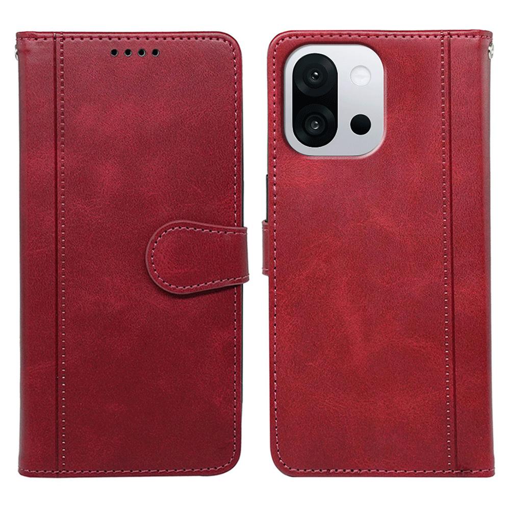 For OnePlus 13T 5G Case Calf Texture Leather Stand Book Style Phone Cover