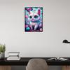 Set Rhinestone Painting Craft Kit Bright Color Cartoon Cat Pattern Picture Art Set