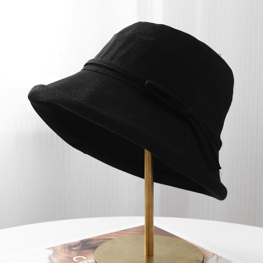 Simple Wind Internet Celebrities Show Face Small Bucket Hat Women Autumn and Winter Warm Hat Curling Edge Basin Hat Outdoor Sun Hat