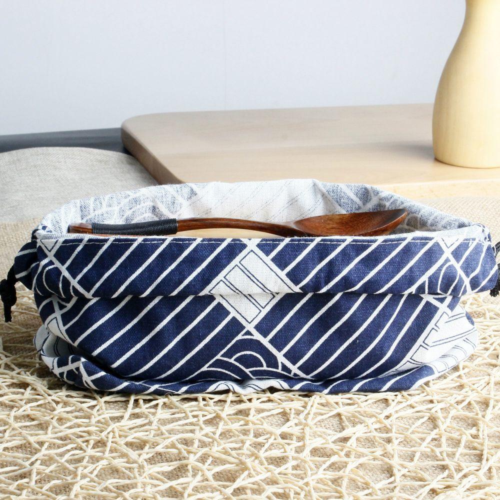 Tableware Storage Bag Japanese Style Lunch Box Lunch Tote Pouch Food Hand Bags Drawstring Lunch Bag
