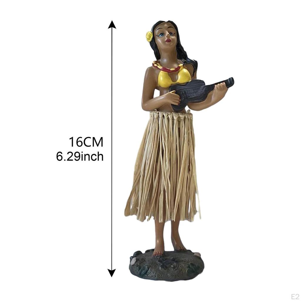 Collectible Hawaiian Doll with Guitar for Dashboard Display