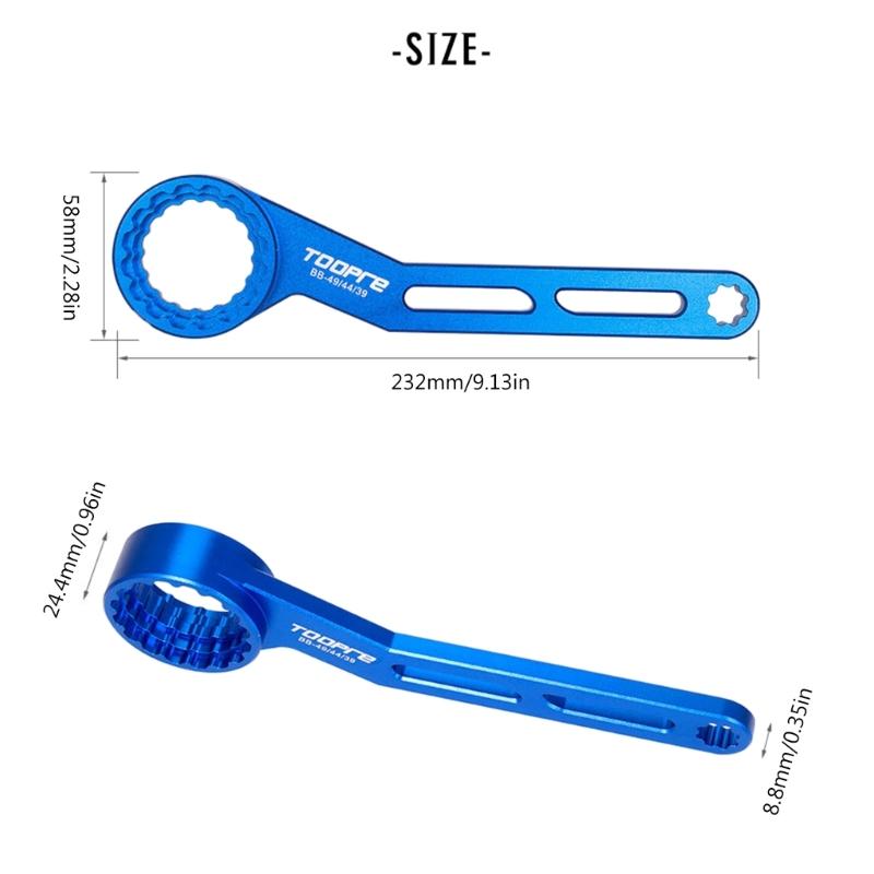 39mm/41mm/44mm/46mm/49mm 6 In 1 Bicycle BB-Wrench Hollow Central Axle-Wrench DUB Crankset Installation Removal Tool