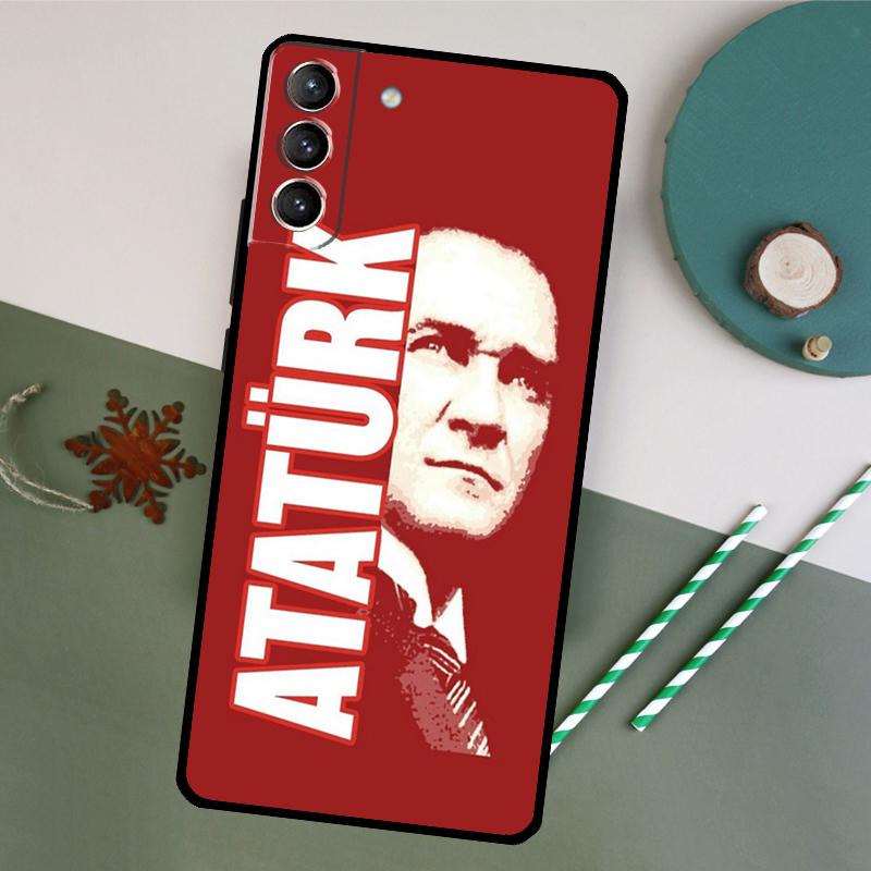 Turkish Ataturk Flag Phone Case For Samsung Galaxy S26 S23 Ultra S20 S21 S22 S24 S25 Plus S10 S25 FE Back Cover