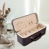 Travel Jewelry Case With Anti Scratch Interior And PU Exterior For Accessories Storage Box For Necklaces Earrings Rings