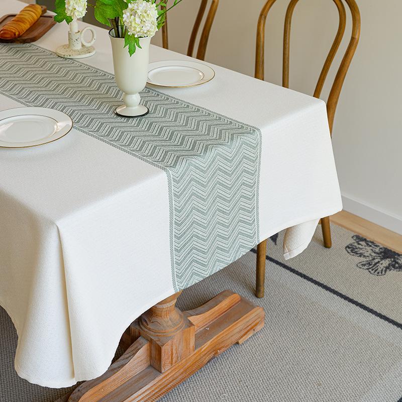 Nordic Style Imitation Cotton Linen Fabric Tablecloth Waterproof Oil Proof Table Cloth Tea TableCover Cloth Rectangular Thermal Insulation Tablecloths