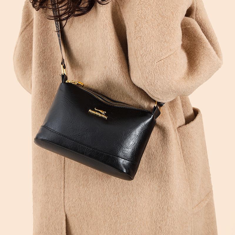 Vintage Printed Multi-compartment Crossbody Bag Women's Shoulder Bag Lightweight Commuter Mother Bag