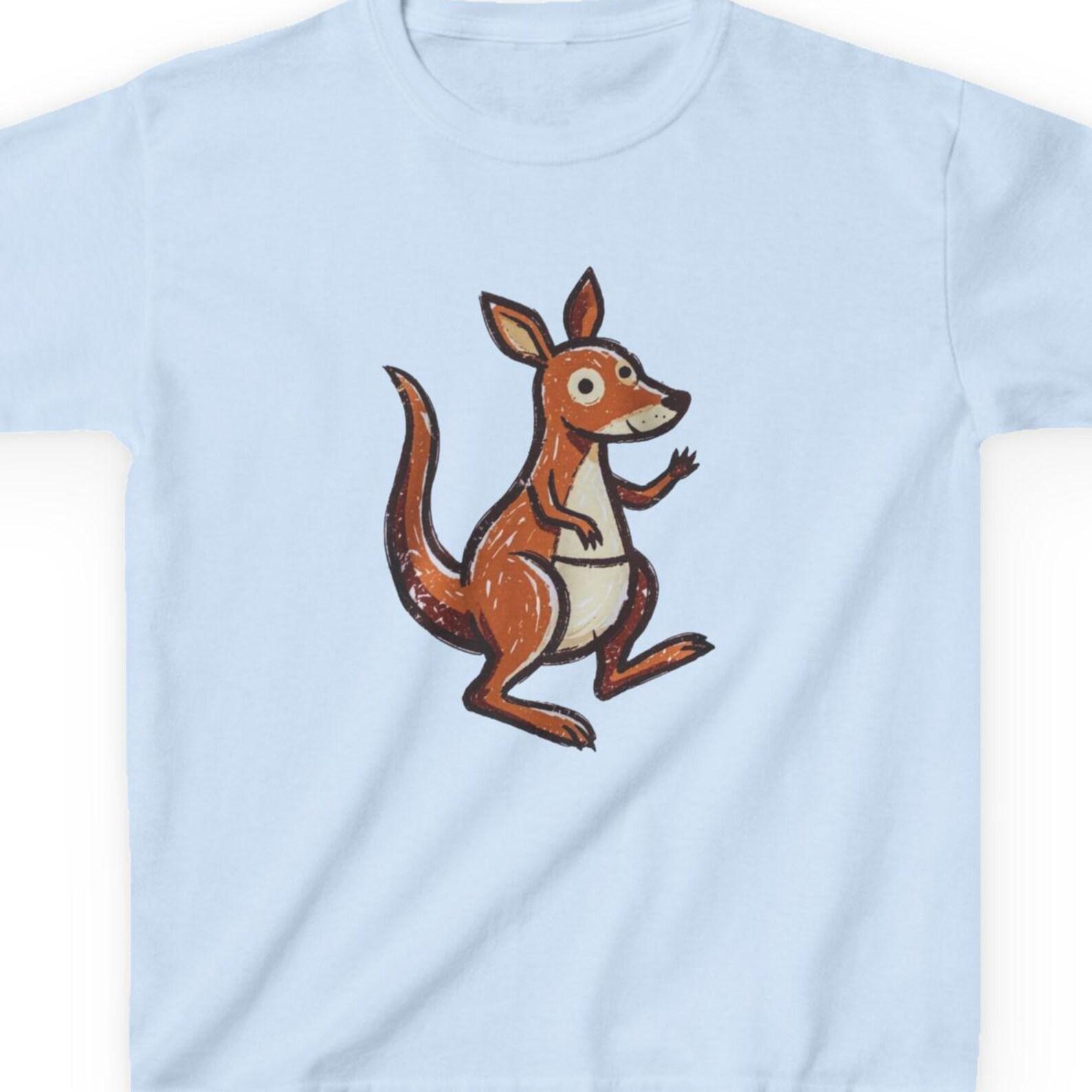 Hand Drawn Kangaroo Kids Tee | Hand-Drawn Marsupial Illustration Fast & Free Shipping USA 130