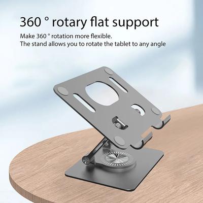 Faltbarer Tablet-Halter, um 360 Grad drehbar, ausgehöhltes Handy-Tablet-Rack, höhenverstellbarer Tablet-Halter, Schreibtisch für iPad