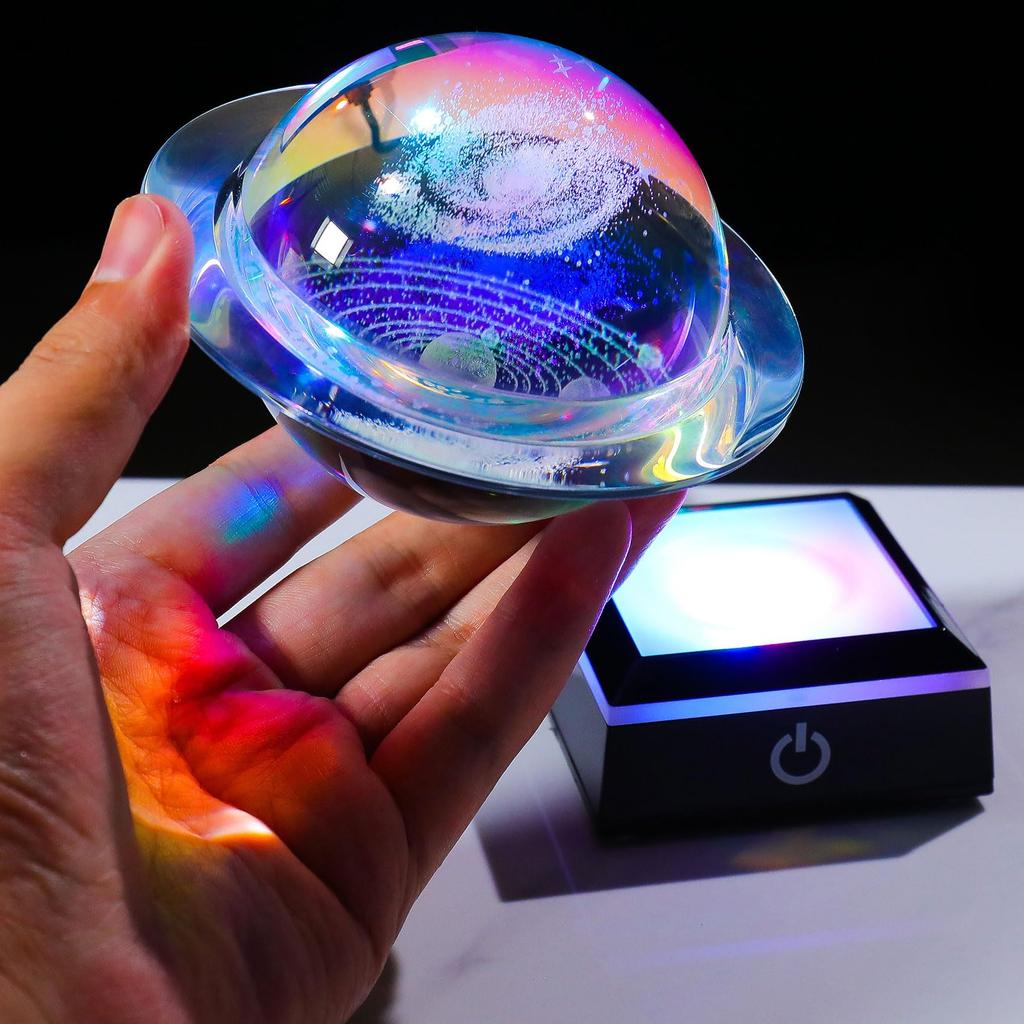 Kertari 3D Universe K9 Crystal Ball - Solar System & Milky Way Model - Popular Birthday Gift for Men, Women, Children, Friends [Authentic] - Stylish I