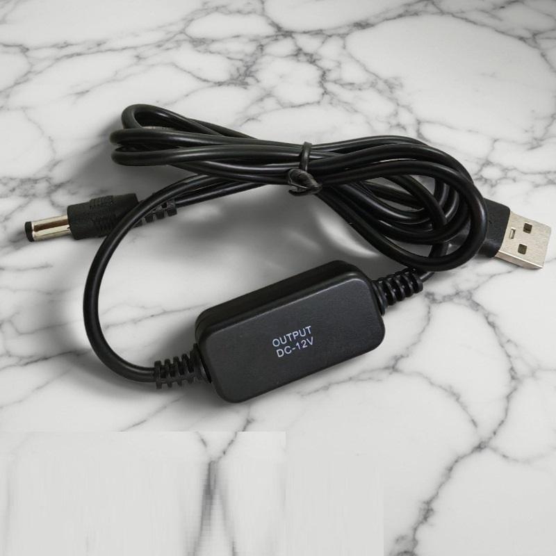 Wifi To Powerbank Cable Connector 5V To 12V Usb Converter Cord For Wifi Router Fan Speaker