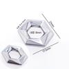 Surgical steel hexagon pendant accessory parts