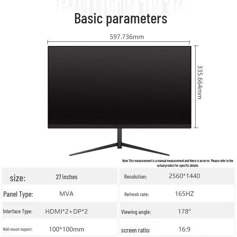 22-27 Inch Frameless Curved 4K IPS Gaming Monitor