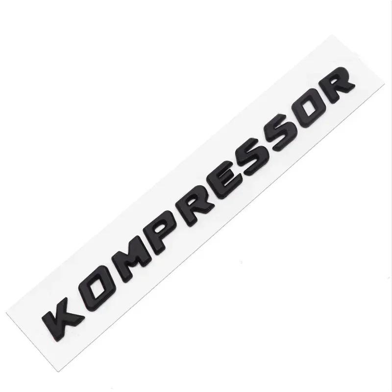 3D ABS Kompressor Letters Car Rear Trunk Fender Emblem Badge Car Sticker Decals For Mercedes C230 C200 C180 SLK CLK 200k SL CLS