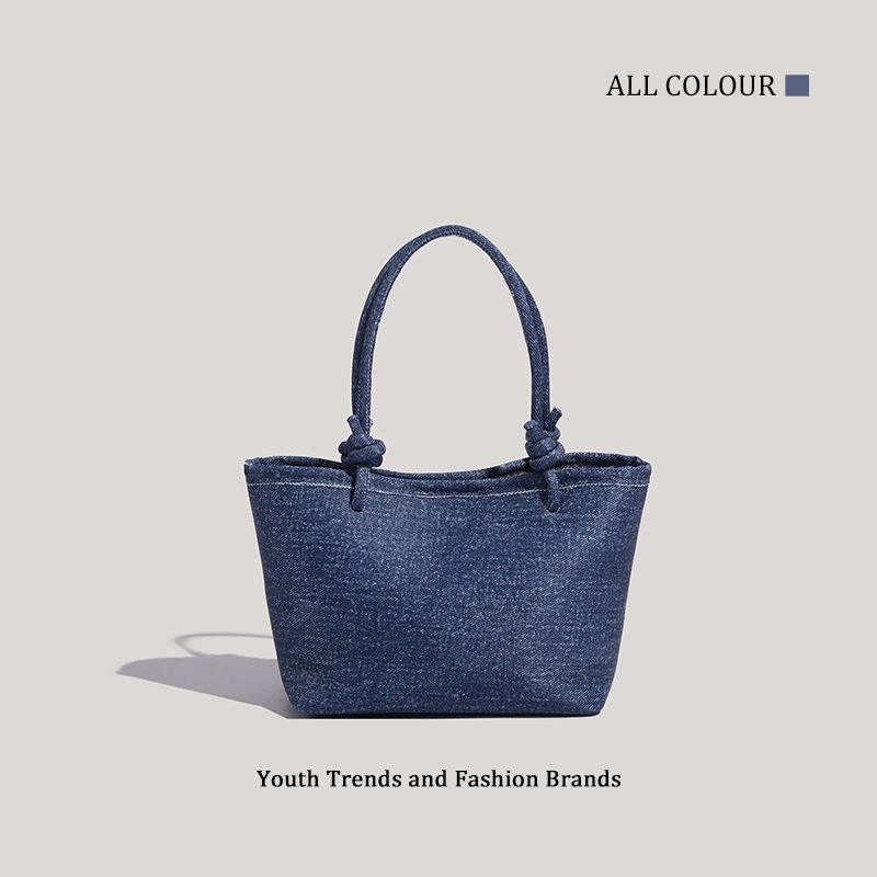 New hot-selling denim vegetable basket messenger bag fashionable simple bucket bag women
