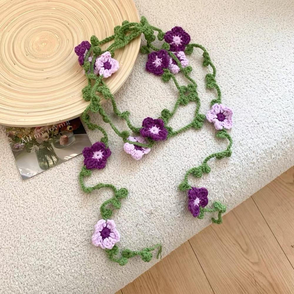 Hairband Flower Triangular Headscarf Vintage Vine Foral Hip Scarf  Pants Accessories