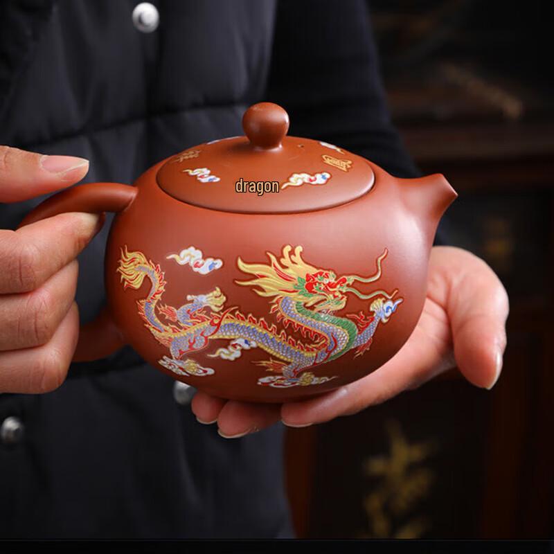 

Термочувствительный чайник из цзыша «Дракон и Феникс» Taodingxuan