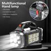 2024 Powerful LED Flashlight Solar+USB Rechargeable Lantren Ourdoor Portable Searchlight Torch Glare Waterproof Power Bank Light