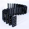 Wooden Dominoes Set Classic Black Domino Game with Storage Box