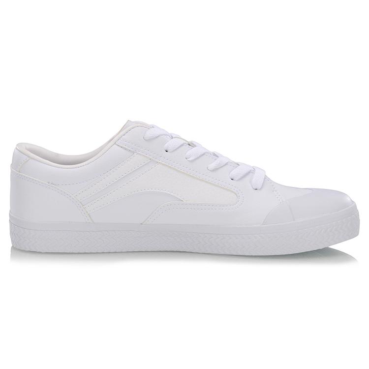 Li Ning Wave Wear Resistant And Lightweight Low Top Skateboard Shoes Men's White AGCP163-2