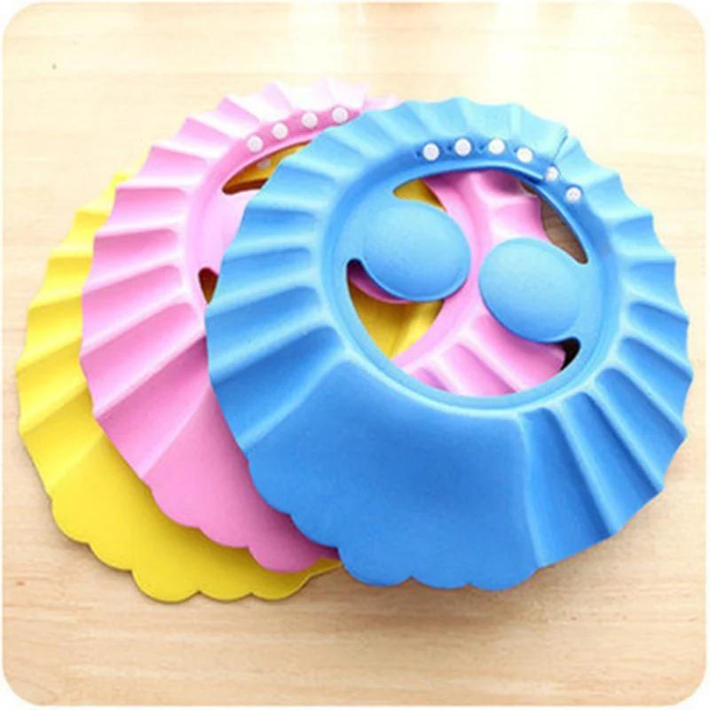 Adjustable Soft Cap Baby Shampoo Hair Care Kids Safety Shampoo Bath Cap Bath Protection Kids Bath Cap