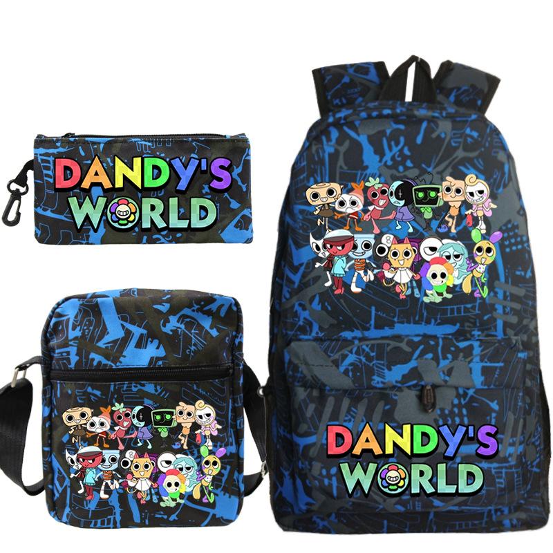 Dandy's World Game Merchandise Printed Primary and Secondary School Schoolbag Three-piece Popular Children's Backpack