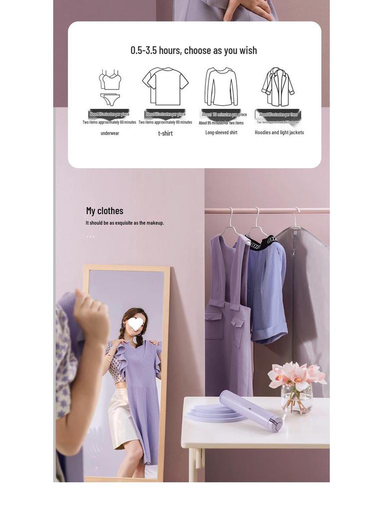 Portable Mini Foldable Clothes and Shoes Dryer for Travel and Dorm Use