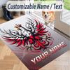 Custom Text Printed Rug Poland Non Slip Floor Carpet For Home Room Decor