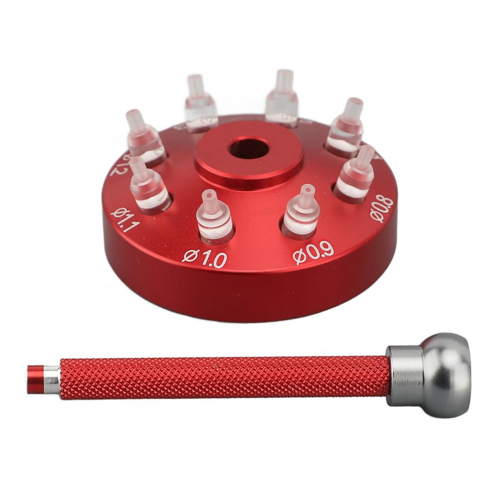 Uhrzeiger Einsetzwerkzeug Setzpresse Legierter Stahl Uhrzeiger Einsetzer mit 8 Stück Setzköpfen für Uhrmacher