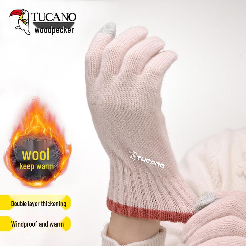 Woodpecker Women's Winter Wool Touchscreen Gloves