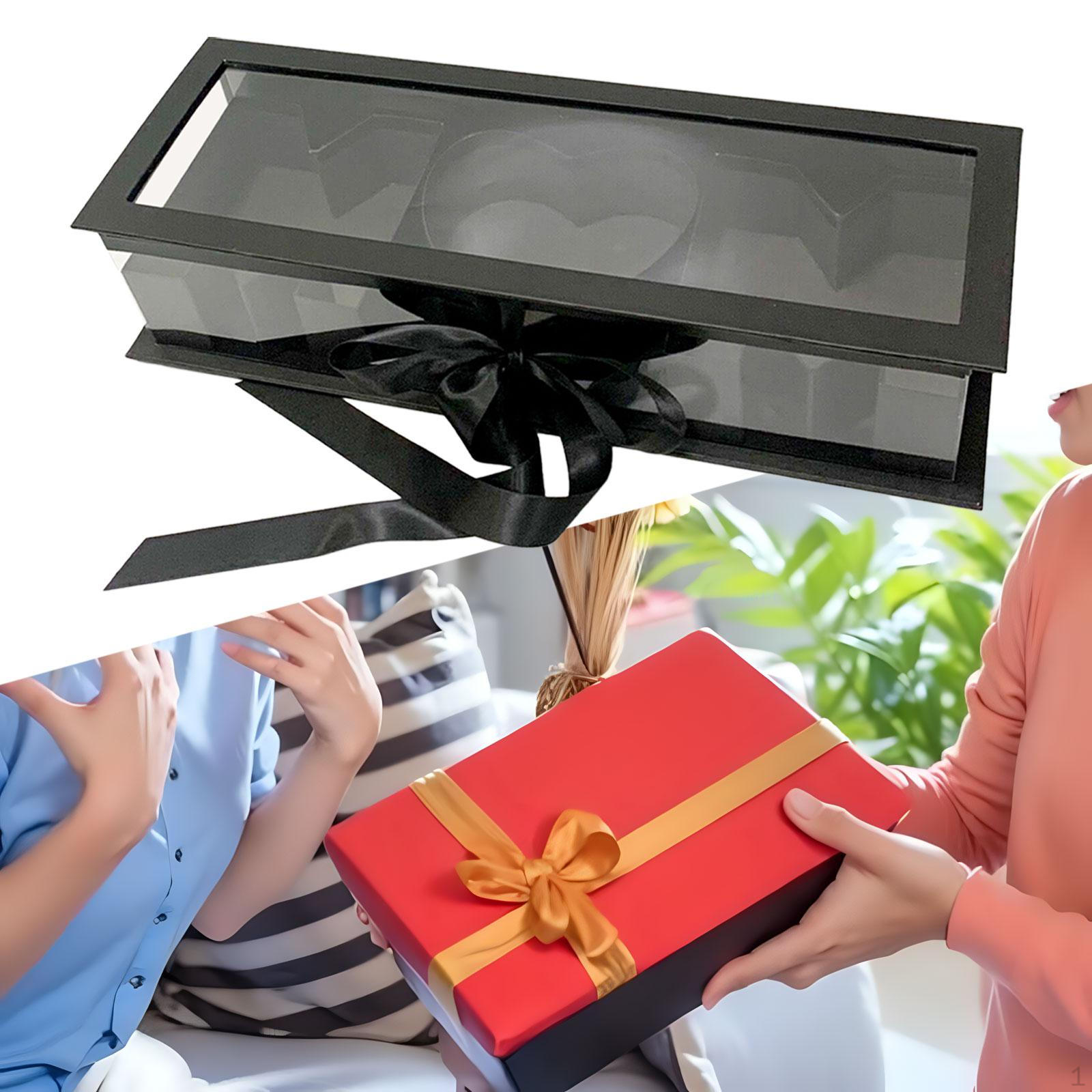 

Элегантная цветочная подарочная коробка на день чёрный