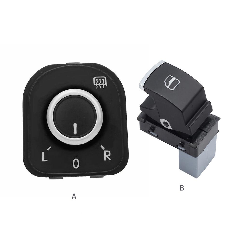 Comutator de ridicare a geamurilor mașinii Comutator de comandă din sticlă Buton de reglare de schimb potrivit pentru accesorii auto Golf Mk5 Mk6 B6 B7