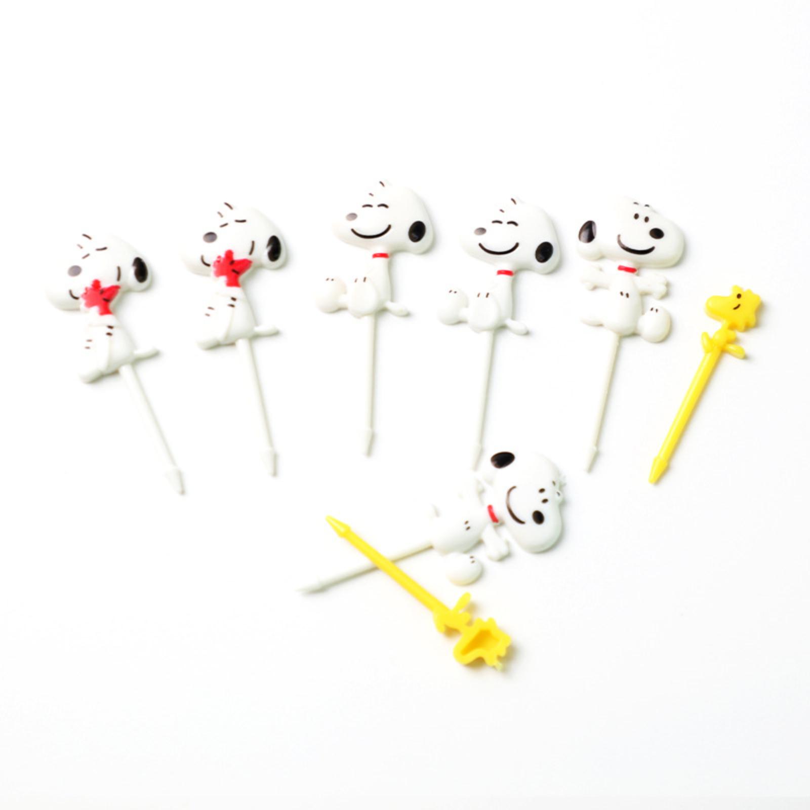 

Home Use Cartoon Fruit Forks Adorable Animal Bento Picks Creative Lunchbox Fork Decorative Pick Set One Size белый