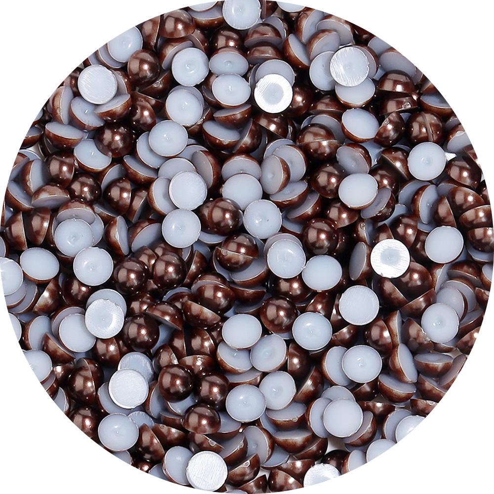 50-500Pcs ABS Imitation Pearls Beads Color Flat Back Cabochon Half Round Loose Bead for Crafts Garment Nail Art Jewelry Findings